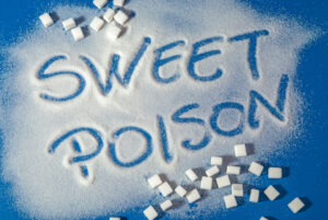 SWEET POISON written with sugar