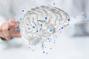doctor holding brain in his hand