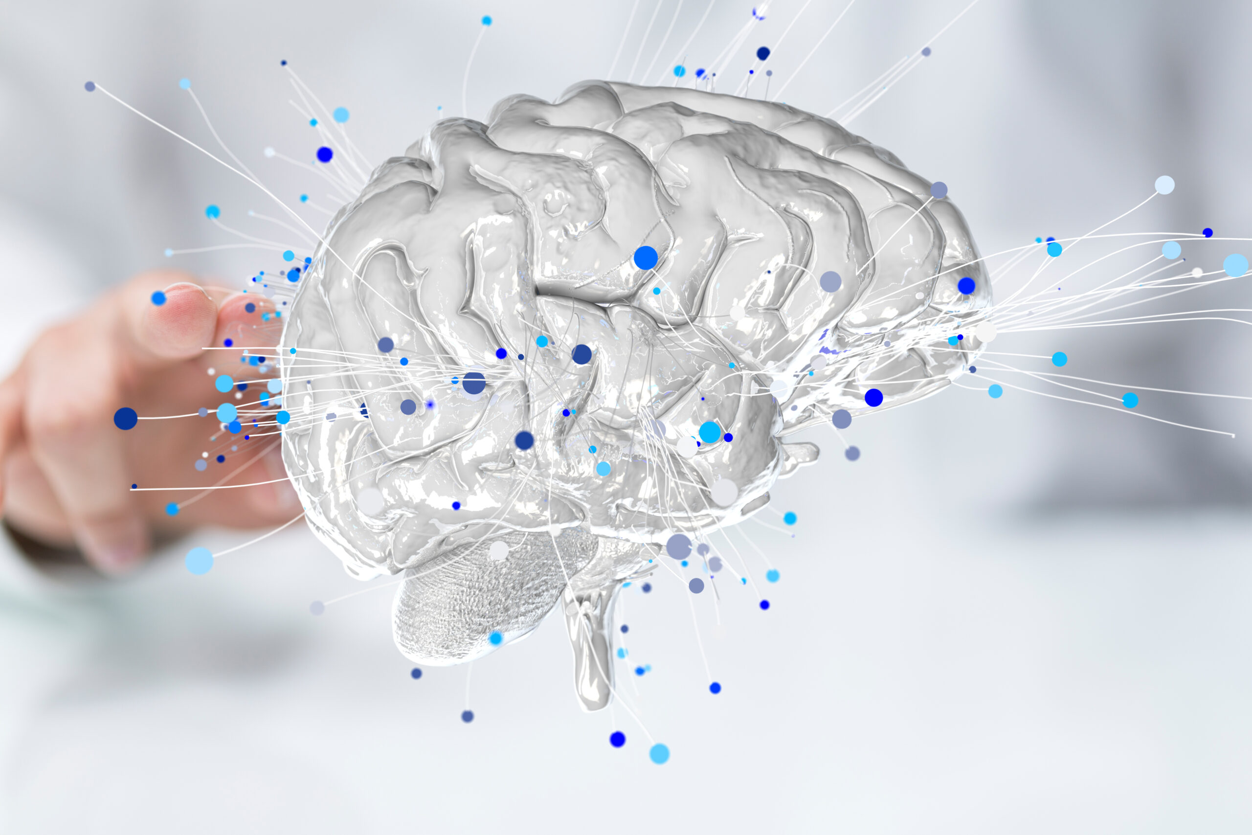 doctor holding brain in his hand