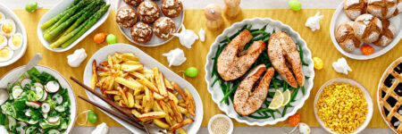 spread of food across family table
