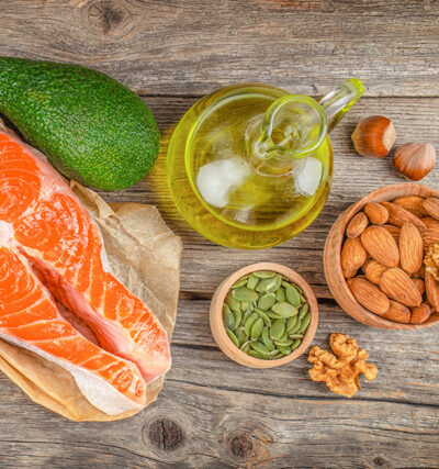 fat heavy food spread on table