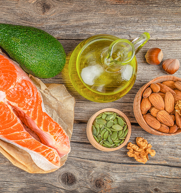 fat heavy food spread on table