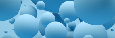 abstract blue spheres