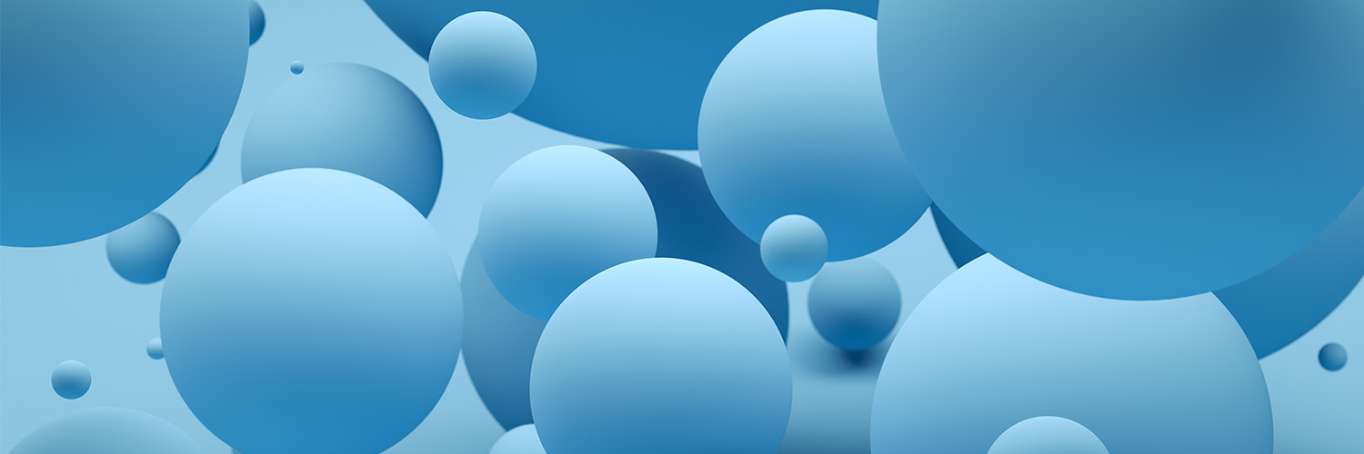 abstract blue spheres