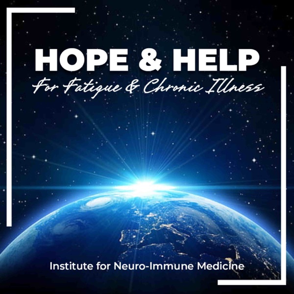 Earth viewed from space at sunrise, with the Institute for Neuro-Immune Medicine logo
